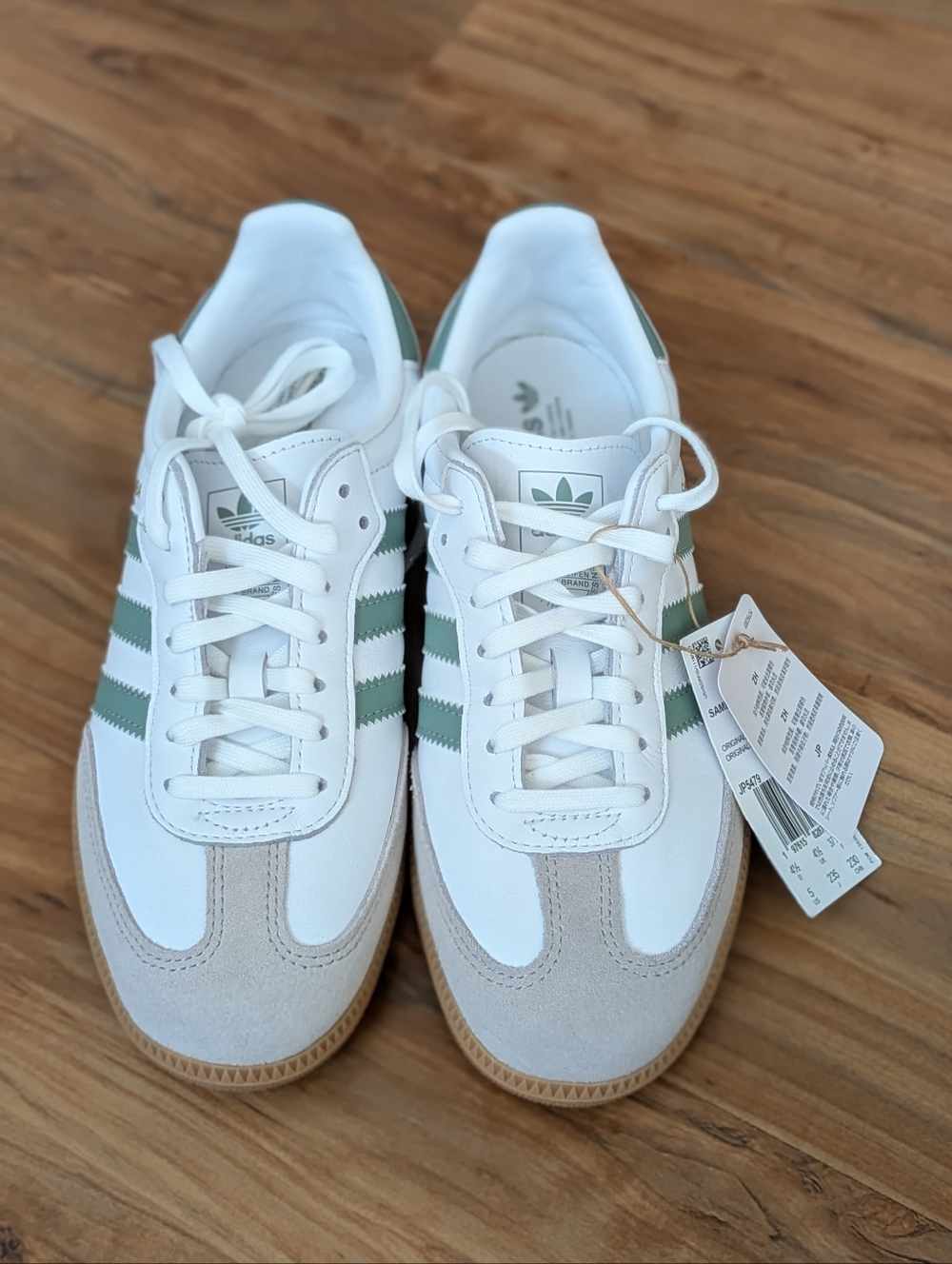 Adidas Samba OG J Silver Green/Cloud White Sneaker - Picture 8 of 14